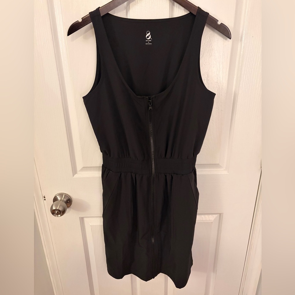 Lou & Grey Wanderweave Utility Pocket Dress. Black, XS